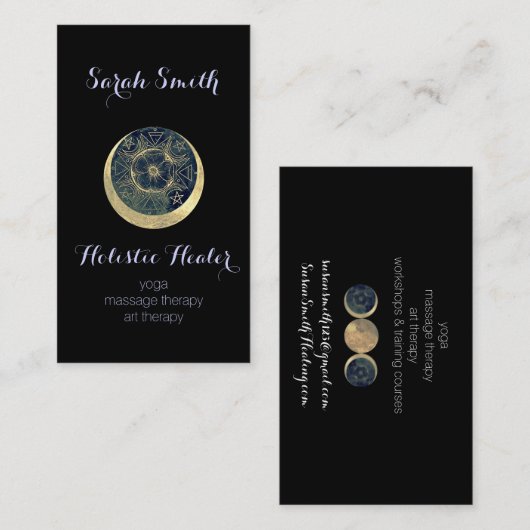 Moon Talisman Visitekaartje (Voorkant / Achterkant)