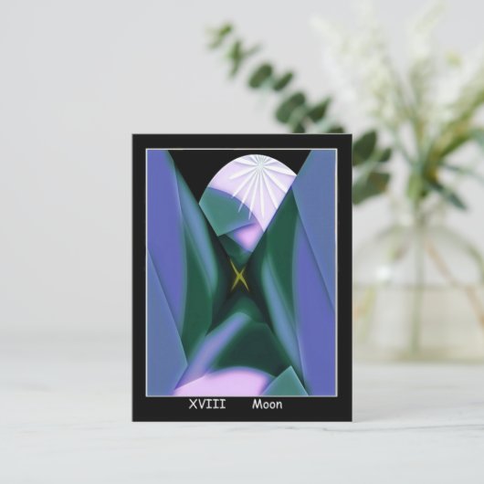 Moon Tarot Card Briefkaart (Staand voorkant)