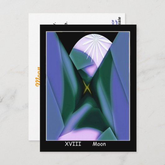 Moon Tarot Card Briefkaart (Voorkant / Achterkant)