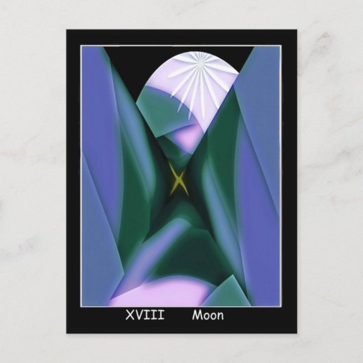 Moon Tarot Card Briefkaart (Voorkant)