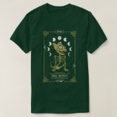 Moon Tarot Kaart Cat Skeleton Feline Gothic Hwe T-shirt (Design voorkant)