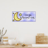 Moon & Terug afdrukken Poster (Keuken)