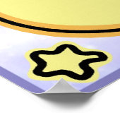 Moon & Terug afdrukken Poster (Hoek)