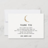 Moon Theme Baby shower Dank u kaarten (Voorkant)
