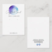 Moon Theme Oorbel Kaarten Visitekaartje (Voorkant / Achterkant)