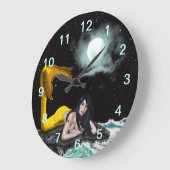 Moon Tide Mermaid Wall klok (Hoek)
