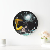 Moon Tide Mermaid Wall klok (Huis)