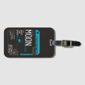 Moon Time Travel Ticket instapkaart Bagagelabel (Voorkant (horizontaal))