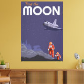 Moon Travel Canvas Afdruk (Insitu (Woonkamer))