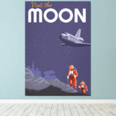 Moon Travel Canvas Afdruk (Insitu (Houten vloer))
