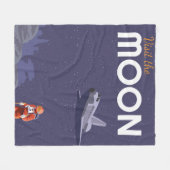 Moon Travel Fleece Deken (Voorkant (Horizontaal))