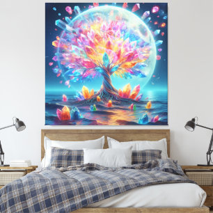 Moon Tree Canvas Afdruk