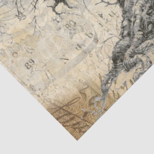 Moon Tree Decoupage Tissue Tissuepapier (Detail)