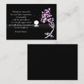 Moon Tree Flower After Funeral Bedankt Cards Notitiekaartje (Voorkant / Achterkant)