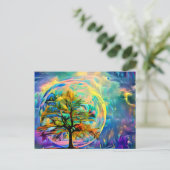 Moon Tree Meadow GEPERSONALISEERDE Notecard EIGEN Briefkaart (Staand voorkant)