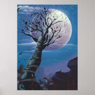 Moon Tree Poster