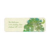 Moon Tree Stars Retouradres Etiket (Voorkant)