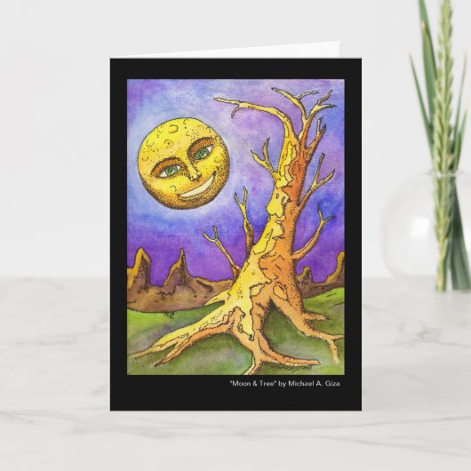 Moon & Tree-Wenskaart Kaart (Voorkant)