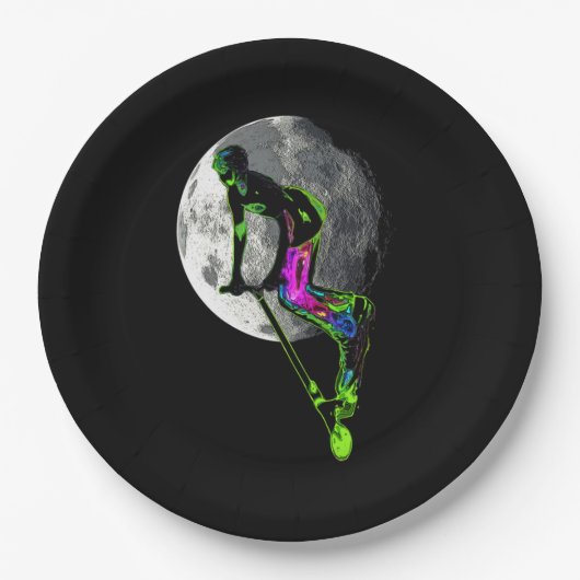 Moon Tripping - Scooter Boy Artwork Papieren Bordje (Voorkant)