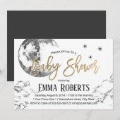 Moon & Twinkle Twinkle Little Stars Baby shower Kaart (Voorkant / Achterkant)