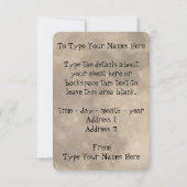 Moon-uitnodigingen persoonlijke Full Moon RSVP-kaa Kaart (Achterkant)