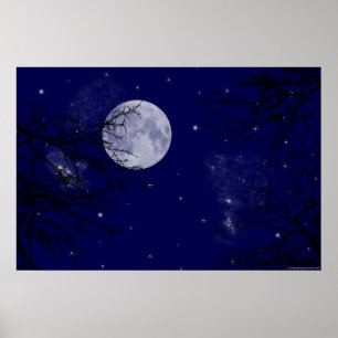 Moon Uitzicht Poster