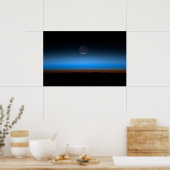 Moon vanaf spatie canvas afdrukken poster (Keuken)