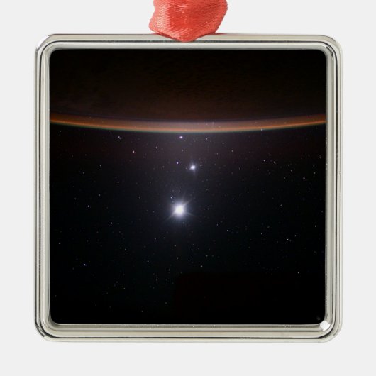 Moon, Venus, Jupiter & Earth (ISS) (NASA) (Space) Metalen Ornament (Voorkant)