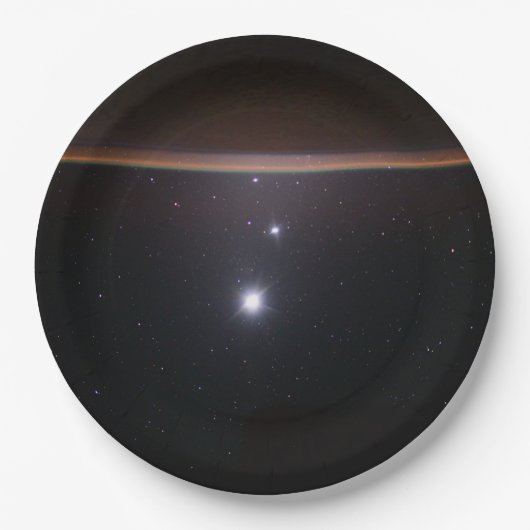 Moon, Venus, Jupiter & Earth (ISS) (NASA) (Space) Papieren Bordje (Voorkant)