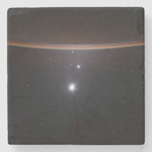 Moon, Venus, Jupiter & Earth (ISS) (NASA) (Space) Stenen Onderzetter (Voorkant)