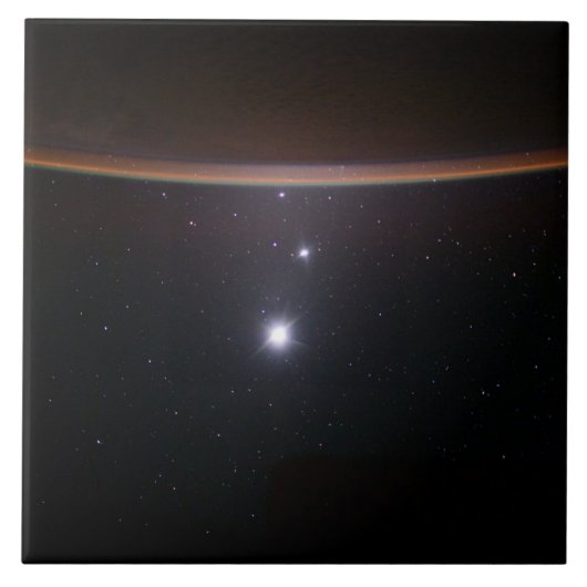 Moon, Venus, Jupiter & Earth (ISS) (NASA) (Space) Tegeltje (Voorkant)