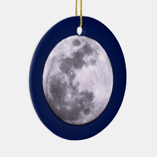 Moon-versiering met volledige en halve maan keramisch ornament (Rechts)