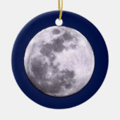 Moon-versiering met volledige en halve maan keramisch ornament (Voorkant)