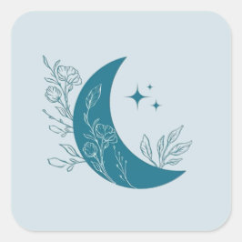 Moon Vierkante Sticker