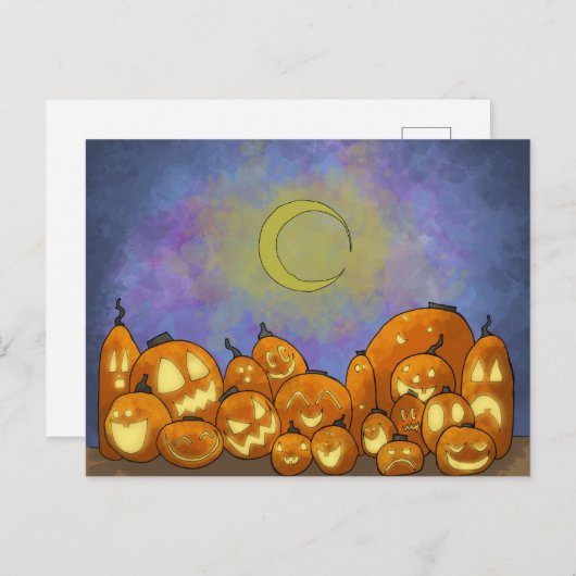 Moon Viewing Party Briefkaart (Voorkant / Achterkant)