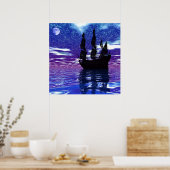 Moon Voyager Poster (Keuken)