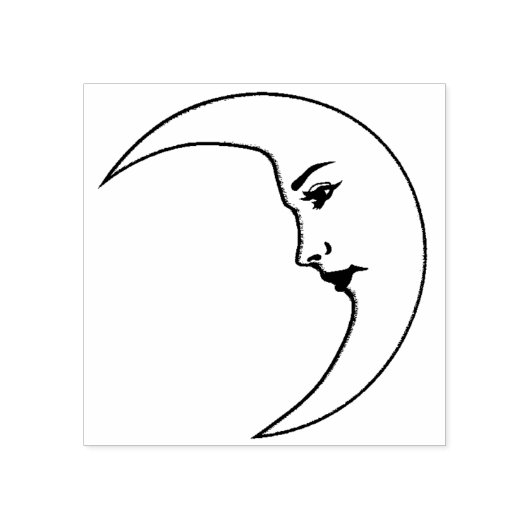 Moon vrouwen rubberstempel (Afrduk)