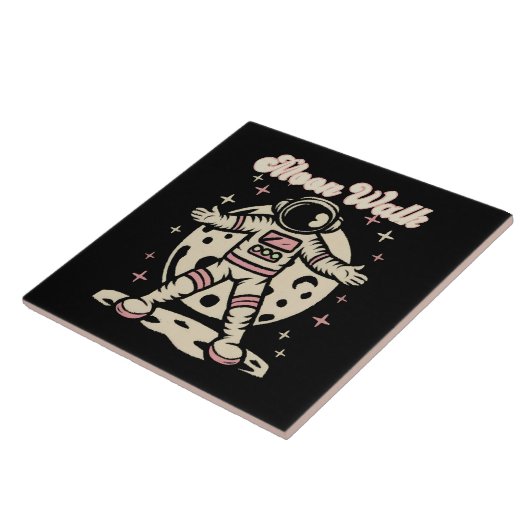 Moon Walk Astronout Tegeltje (Zijkant)