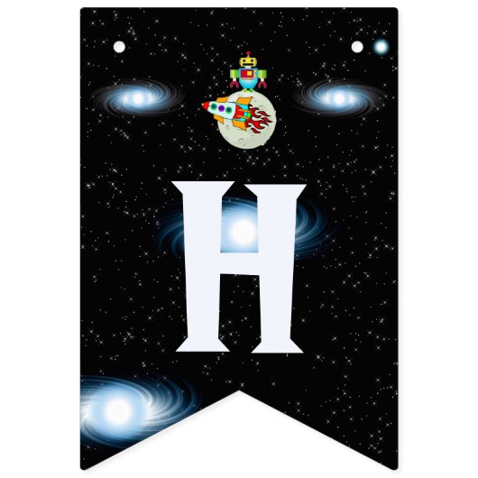 Moon Walk HAPPY BIRTHDAY Vlaggetjes (Tweede vlag)