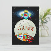 Moon Walk VERJAARDAGSFEESTJE OP MAAT Kaart (Staand voorkant)