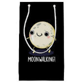 Moon Walking Funny Dance Pun Dark BG Klein Cadeauzakje (Voorkant)