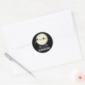 Moon Walking Funny Dance Pun Dark BG Ronde Sticker (Envelop)