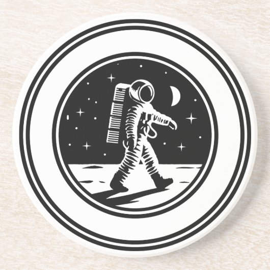 Moon Walking Zandsteen Onderzetter (Voorkant)