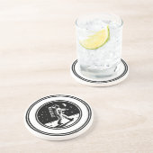 Moon Walking Zandsteen Onderzetter (Zijkant)