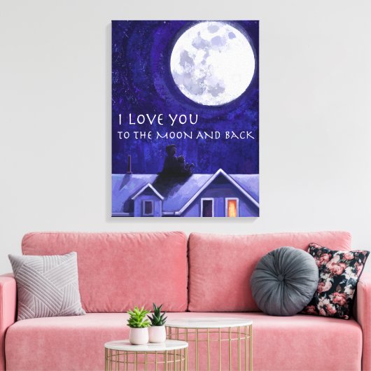 Moon Watch Canvas Afdruk (Insitu (Woonkamer))