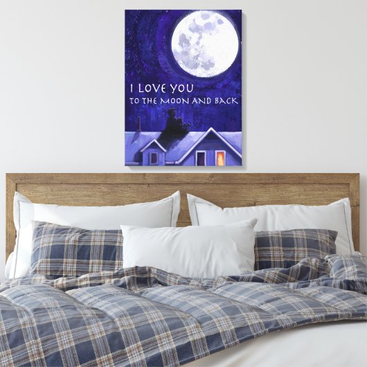 Moon Watch Canvas Afdruk (Insitu (Slaapkamer))