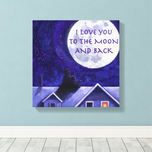 Moon Watch Canvas Afdruk (Insitu (Houten vloer))