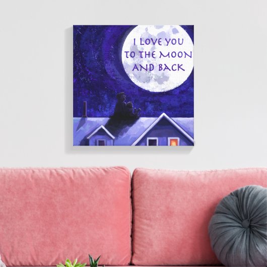 Moon Watch Canvas Afdruk (Insitu (Woonkamer))