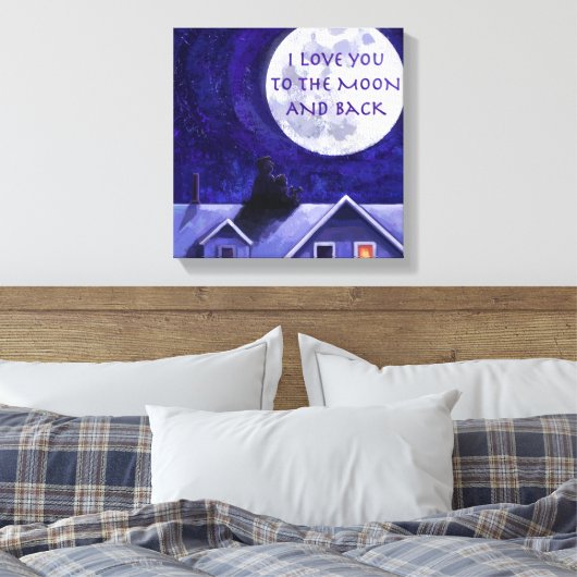 Moon Watch Canvas Afdruk (Insitu (Slaapkamer))