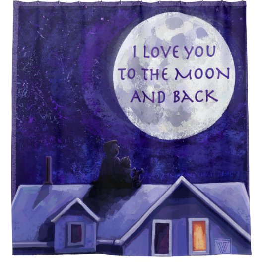 Moon Watch Douchegordijn (Voorkant)